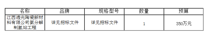 氨分解制氢站工程结果公告